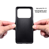 EIDERWOOD iPhone 17 Pro Hybrid Plastic Case with Leather Texture - Orange