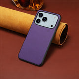 EIDERWOOD iPhone 17 Pro Max Hybrid Plastic Case with Leather Texture - Purple