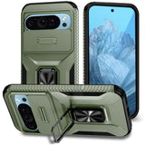 Google Pixel 11 Pro / 11 / 10 Pro / 10 / 9 Pro / 9 EIDERWOOD Tough Case with 360 Rotatable Kickstand - Green