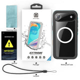EIDERWOOD iPhone Air Waterproof Craftsman Case with Screen Protector & Strap - MagSafe Compatible - Black