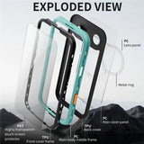 EIDERWOOD iPhone Air Waterproof Craftsman Case with Screen Protector & Strap - MagSafe Compatible - Black