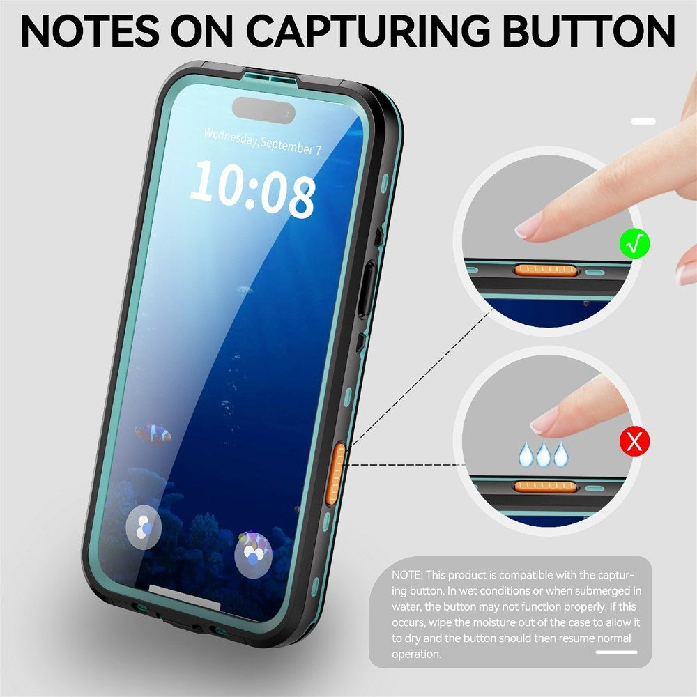 EIDERWOOD iPhone 17 Pro Max Waterproof Craftsman Case with Screen Protector & Strap - MagSafe Compatible - Blue