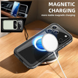 EIDERWOOD iPhone 17 Pro Max Waterproof Craftsman Case with Screen Protector & Strap - MagSafe Compatible - Black