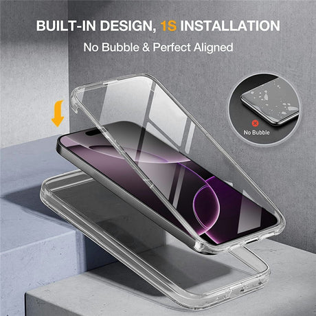 EIDERWOOD iPhone Air Hybrid Case with Built-in Screen Protector - Transparent