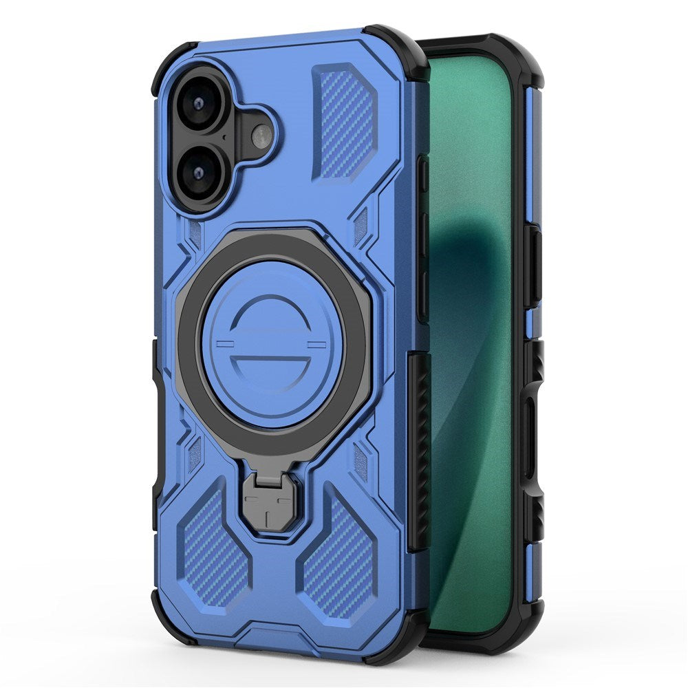 EIDERWOOD iPhone 17 Tough Case with Magnetic Kickstand - MagSafe Compatible - Blue