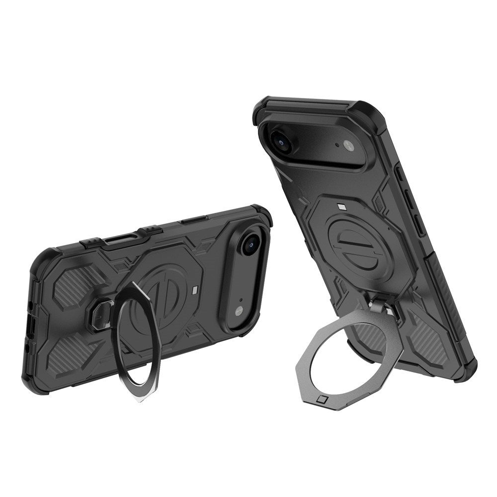 EIDERWOOD iPhone Air Tough Case with Magnetic Kickstand - MagSafe Compatible - Black