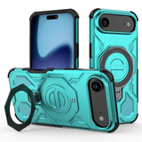 EIDERWOOD iPhone Air Tough Case with Magnetic Kickstand - MagSafe Compatible - Turquoise