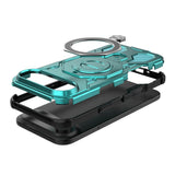 EIDERWOOD iPhone Air Tough Case with Magnetic Kickstand - MagSafe Compatible - Turquoise
