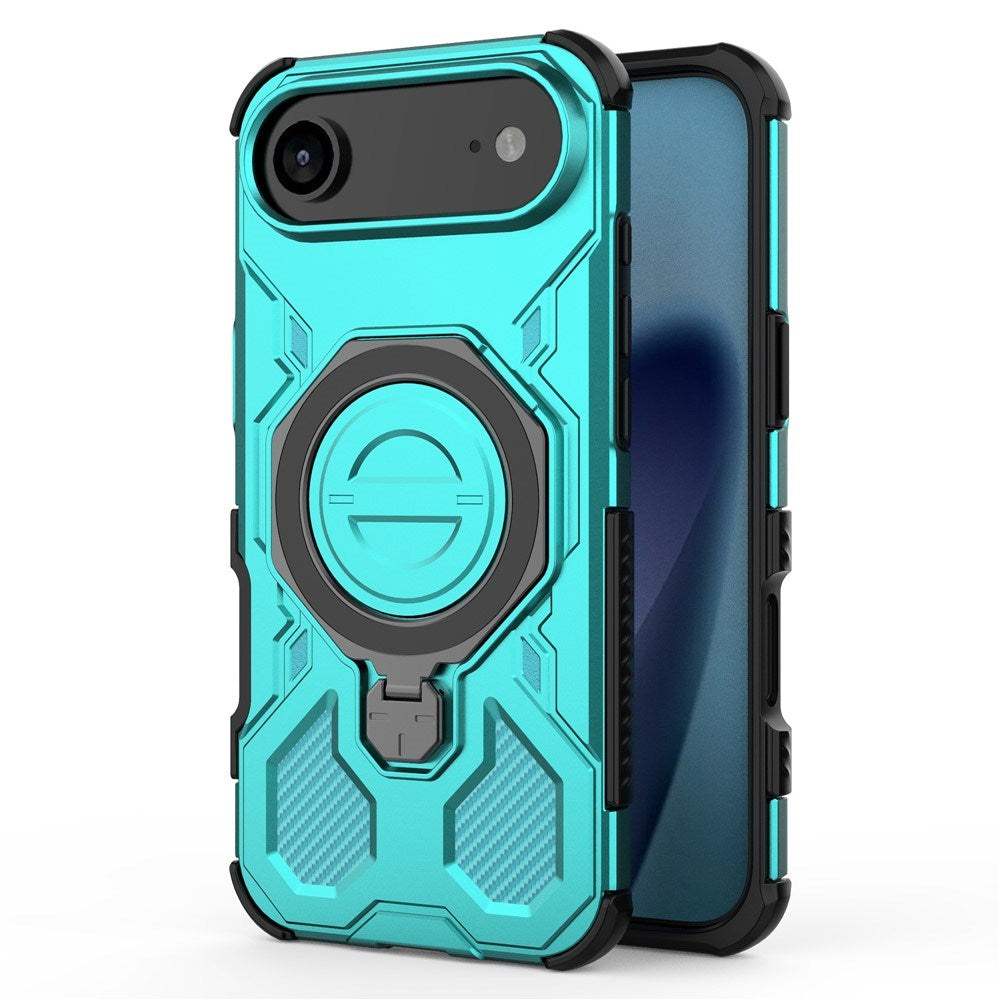 EIDERWOOD iPhone Air Tough Case with Magnetic Kickstand - MagSafe Compatible - Turquoise