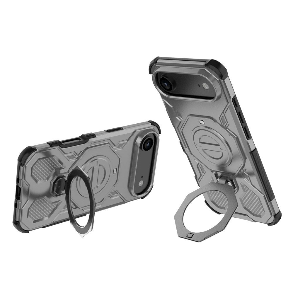 EIDERWOOD iPhone Air Tough Case with Magnetic Kickstand - MagSafe Compatible - Grey