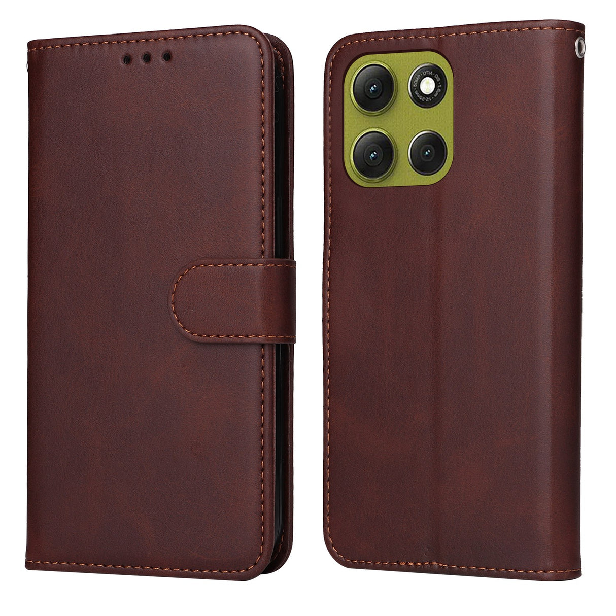 EIDERWOOD Motorola Moto G86 / G86 Power Faux Leather Flip Case with Strap - Brown