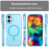 EIDERWOOD iPhone 17 Hybrid Plastic Case - MagSafe Compatible - Matt Transparent / Blue