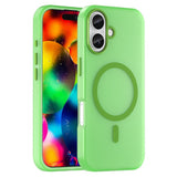 EIDERWOOD iPhone 17 Hybrid Plastic Case - MagSafe Compatible - Matt Transparent / Green