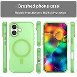 EIDERWOOD iPhone 17 Hybrid Plastic Case - MagSafe Compatible - Matt Transparent / Green