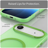 EIDERWOOD iPhone Air Hybrid Plastic Case - MagSafe Compatible - Matt Transparent / Green