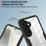 EIDERWOOD Samsung Galaxy S25 FE 2-in-1 Plastic Case with Built-In Screen Protector - Black