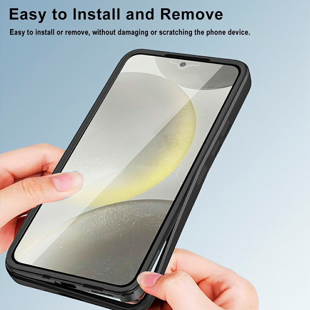 EIDERWOOD Samsung Galaxy S25 FE 2-in-1 Plastic Case with Built-In Screen Protector - Blue