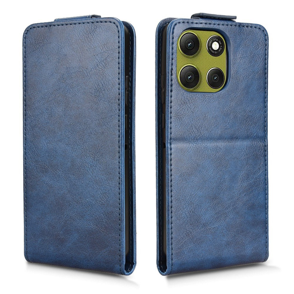 EIDERWOOD Motorola Moto G86 Power Vertical Faux Leather Flip Case with Card Holder & Stand Function - Blue