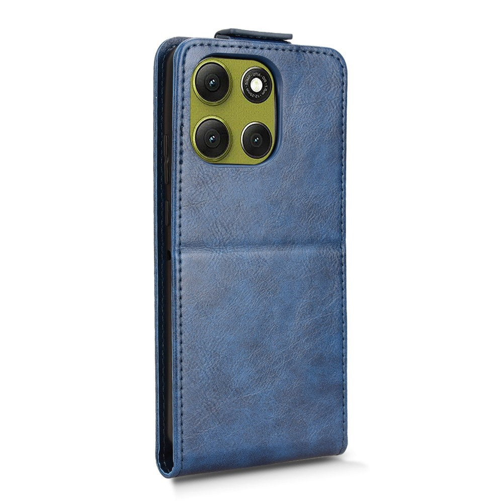 EIDERWOOD Motorola Moto G86 Power Vertical Faux Leather Flip Case with Card Holder & Stand Function - Blue
