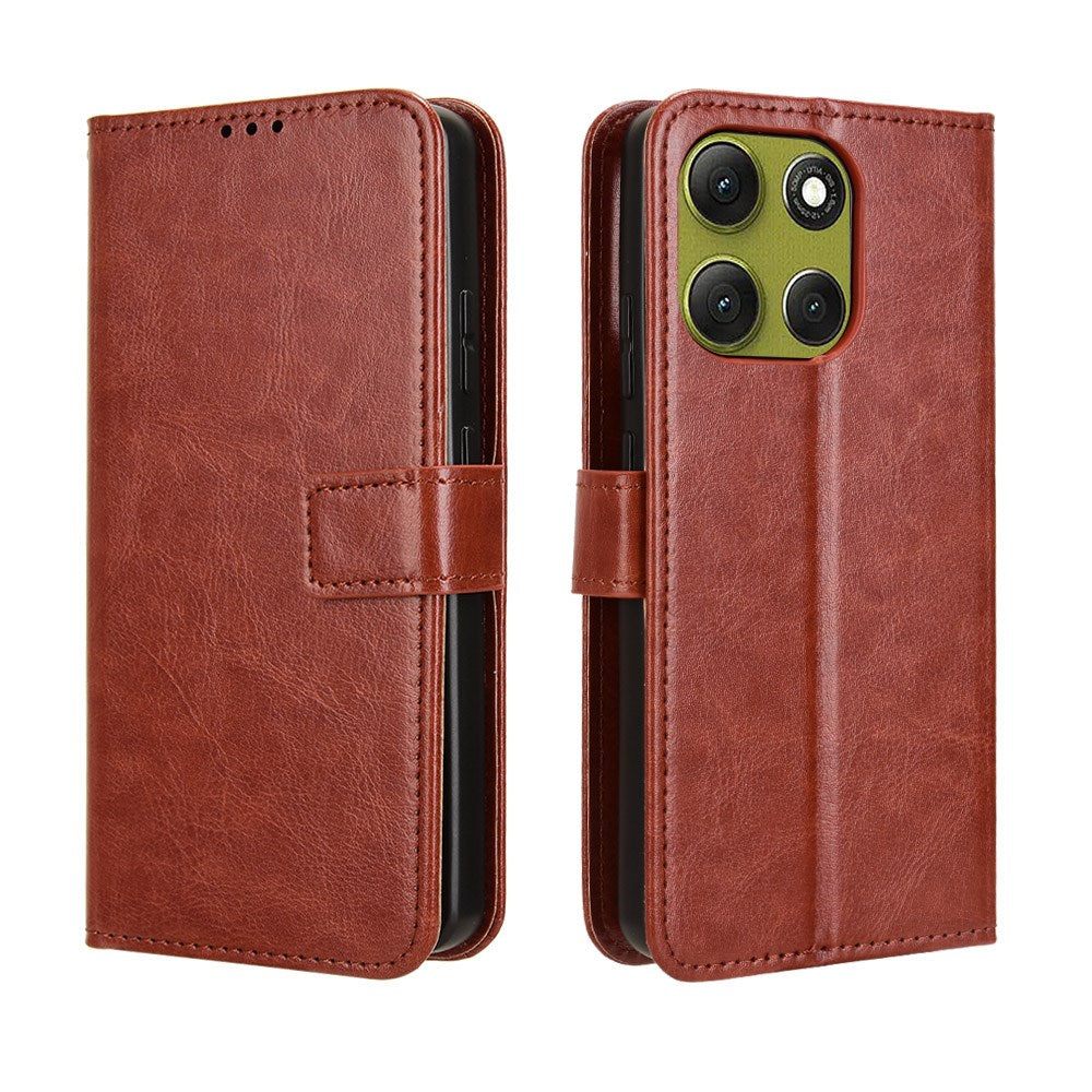 EIDERWOOD Motorola Moto G86 Power Faux Leather Flip Case with Card Holder & Stand Function - Brown