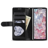 EIDERWOOD Samsung Galaxy Z Fold7 Glitter Flip Case with Wallet & Strap - Black