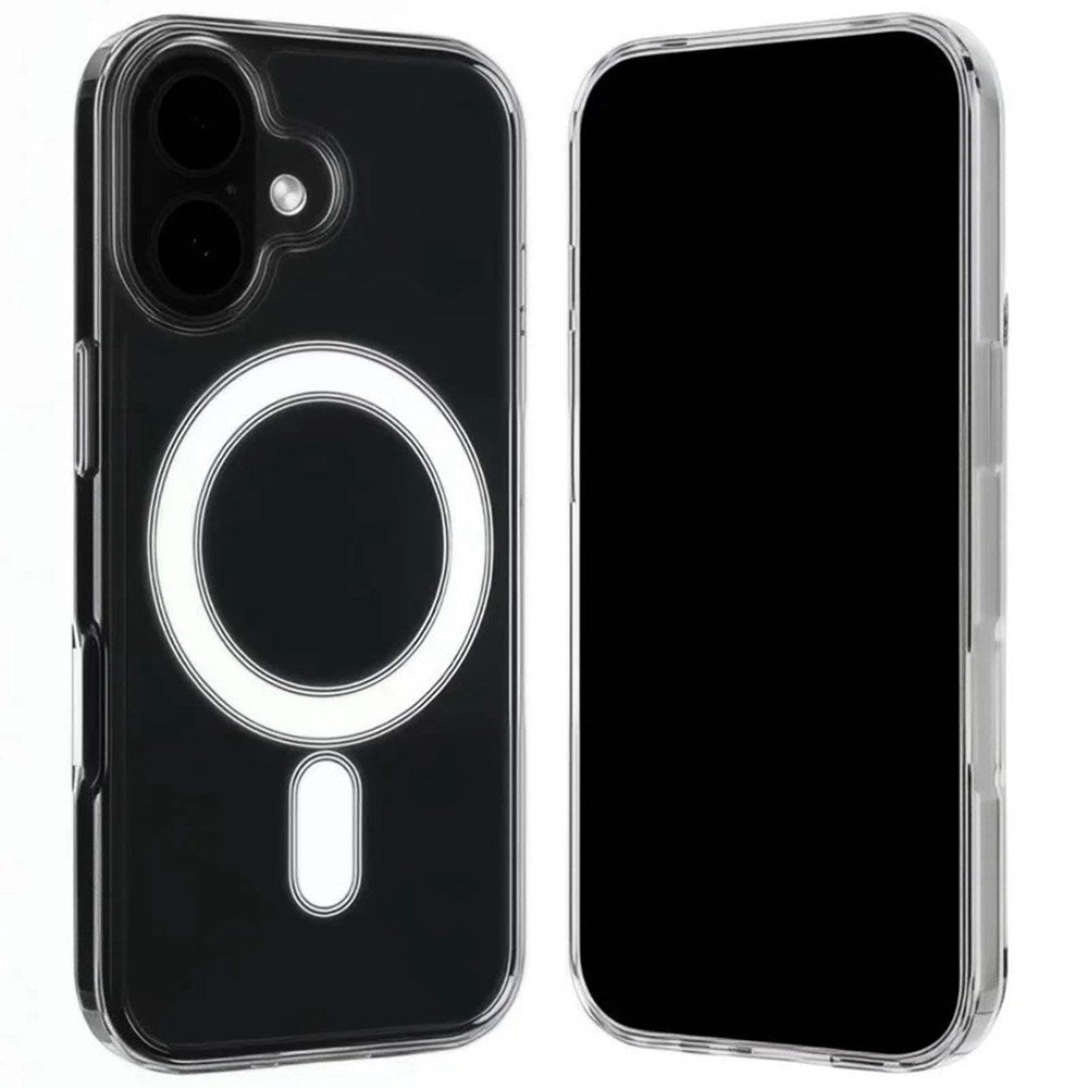 iPhone 17 Hybrid Case incl. 2 x Screen Protector - MagSafe Compatible - Transparent / White