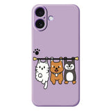 iPhone 17 Flexible Plastic Case with Animal Pattern - Purple