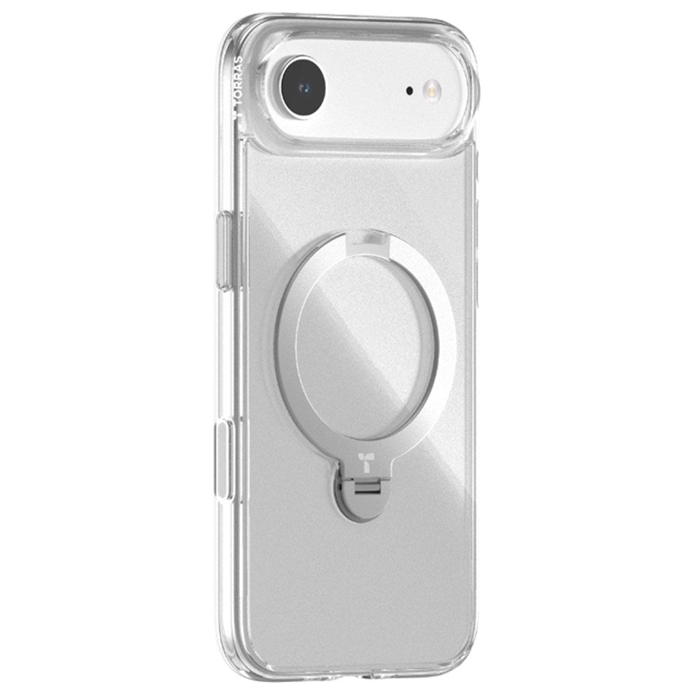 TORRAS iPhone Air Ostand Spin Hybrid Case with Rotating Kickstand - MagSafe Compatible - Transparent