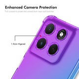 ENKAY Motorola Moto G86 Power Flexible Plastic Case with Shock-Absorbing Corners - Purple / Gold