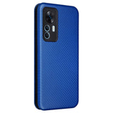 Xiaomi 12T / 12T Pro Carbon Fiber Flexible Plastic Case - Blue