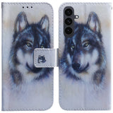 EIDERWOOD Samsung Galaxy S25 FE Faux Leather Flip Case with Design - Wolf