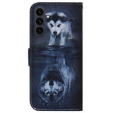 EIDERWOOD Samsung Galaxy S25 FE Faux Leather Flip Case with Design - Dog / Wolf