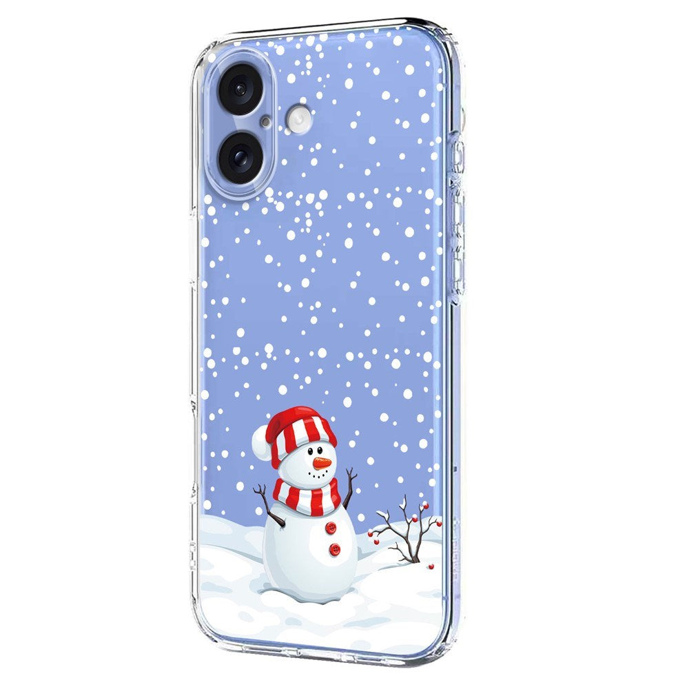 EIDERWOOD iPhone 17 Flexible Plastic Christmas Case with Motif - Transparent / Snowman