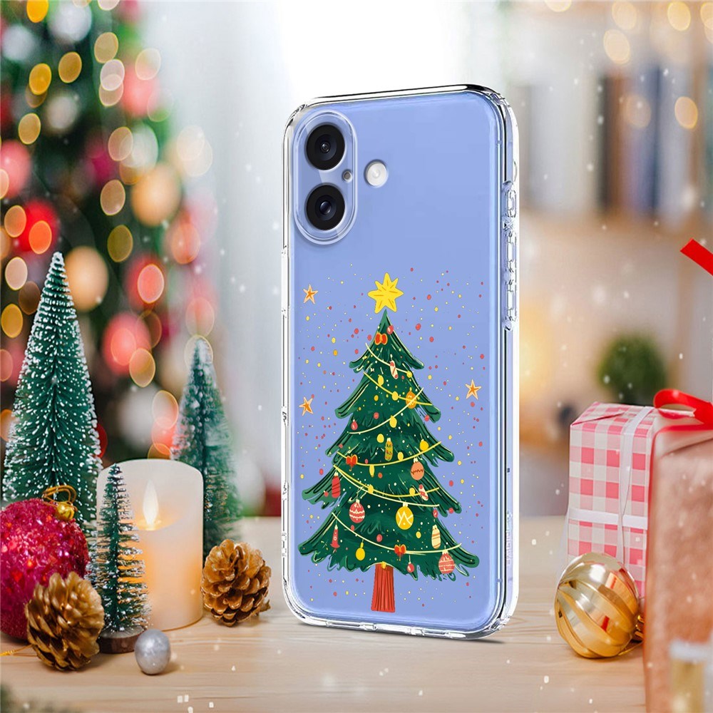EIDERWOOD iPhone 17 Flexible Plastic Christmas Case with Motif - Transparent / Christmas Tree