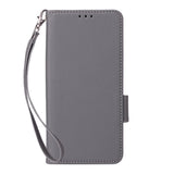 Fairphone (Gen. 6+ / Gen. 6) EIDERWOOD Artificial Leather Flip Case with Strap - Grey