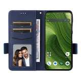 Fairphone (Gen. 6+ / Gen. 6) EIDERWOOD Artificial Leather Flip Case with Strap - Dark Blue