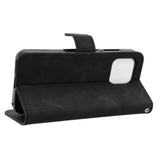 Fairphone 6 EIDERWOOD Faux Leather Flip Case with Card Holder & Stand Function – Black