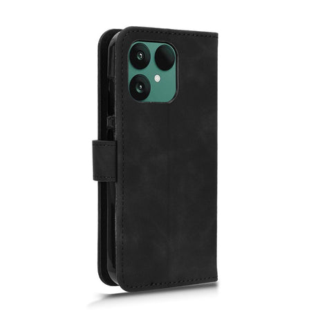 Fairphone 6 EIDERWOOD Faux Leather Flip Case with Card Holder & Stand Function – Black