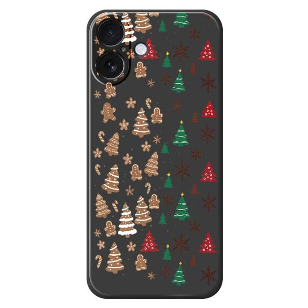 EIDERWOOD iPhone 17 Christmas Case - Flexible Plastic - Gingerbread Men and Christmas Trees / Black