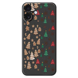 EIDERWOOD iPhone 17 Christmas Case - Flexible Plastic - Gingerbread Men and Christmas Trees / Black
