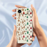 EIDERWOOD iPhone Air Christmas Case - Flexible Plastic - Gingerbread Men and Christmas Trees / Green