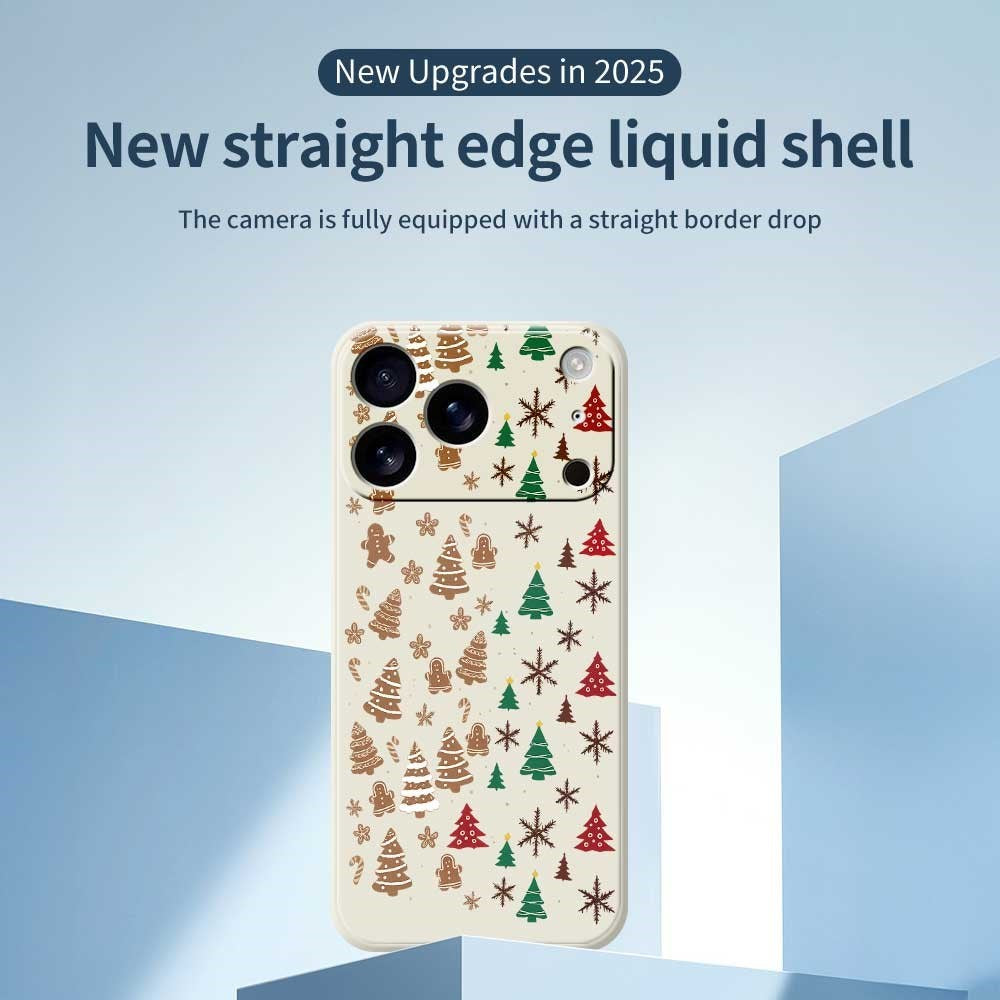 EIDERWOOD iPhone 17 Pro Christmas Case - Flexible Plastic - Gingerbread Men and Christmas Trees / Green