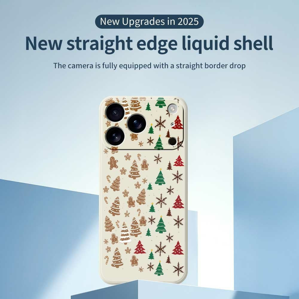 EIDERWOOD iPhone 17 Pro Max Christmas Case - Flexible Plastic - Gingerbread Men and Christmas Trees / Green