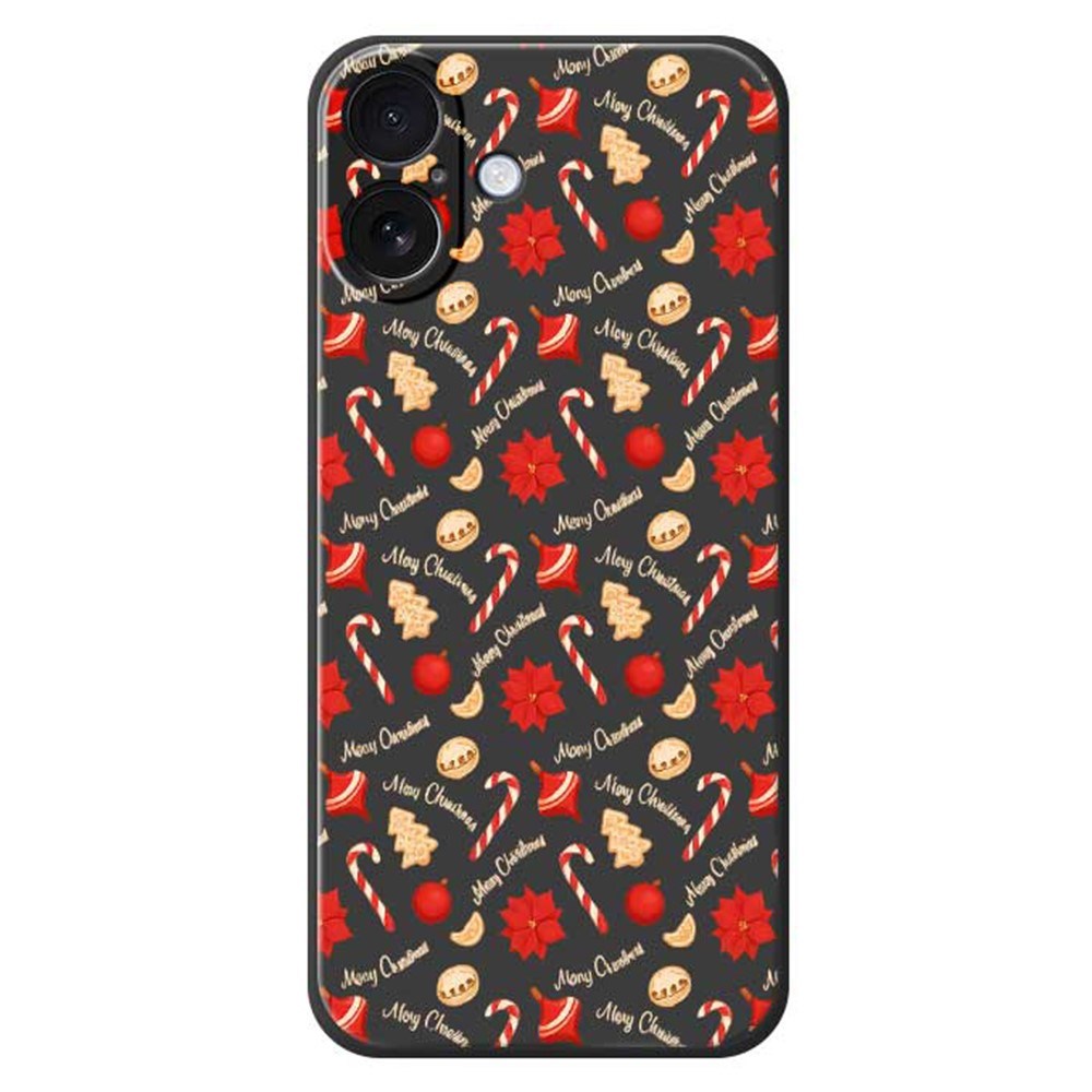 EIDERWOOD iPhone 17 Christmas Case - Flexible Plastic - Christmas Candy / Black