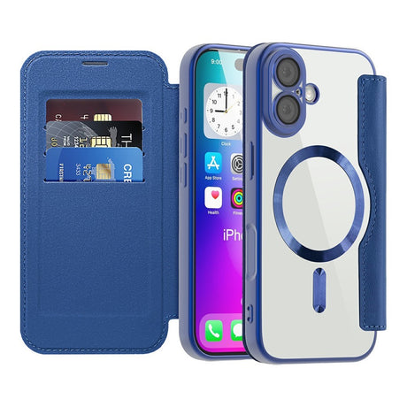EIDERWOOD iPhone 17 Flip Case with Transparent Back - MagSafe Compatible - Dark Blue