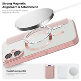 EIDERWOOD iPhone 17 Flip Case with Transparent Back - MagSafe Compatible - Pink