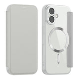 EIDERWOOD iPhone 17 Flip Case with Transparent Back - MagSafe Compatible - Grey