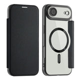 EIDERWOOD iPhone Air Flip Case with Transparent Back - MagSafe Compatible - Black