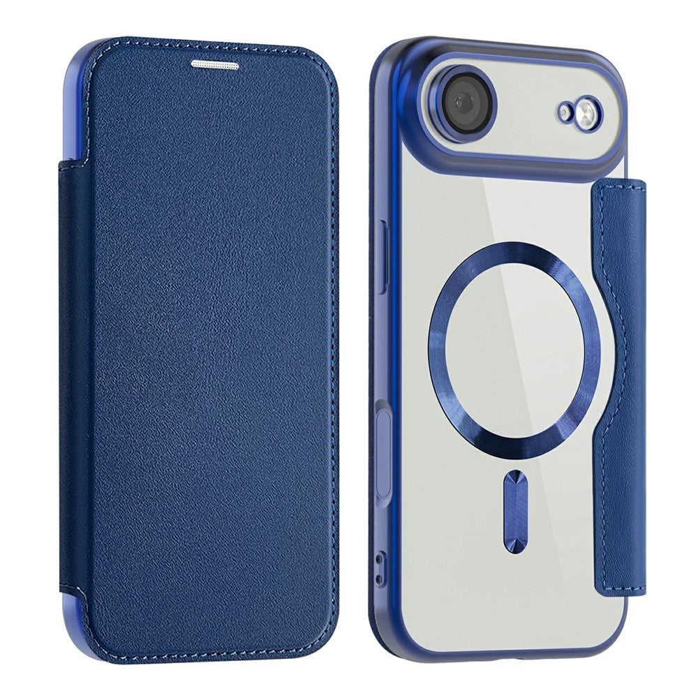 EIDERWOOD iPhone Air Flip Case with Transparent Back - MagSafe Compatible - Dark Blue