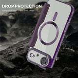 EIDERWOOD iPhone Air Flip Case with Transparent Back - MagSafe Compatible - Purple